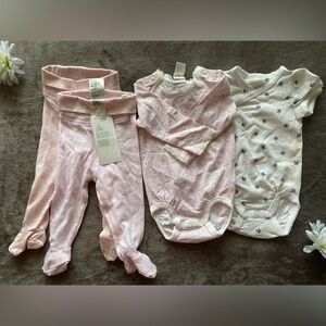 H&M Conscious Organic Cotton 4-Piece Bundle | NWT & NWOT | Size 2-4M